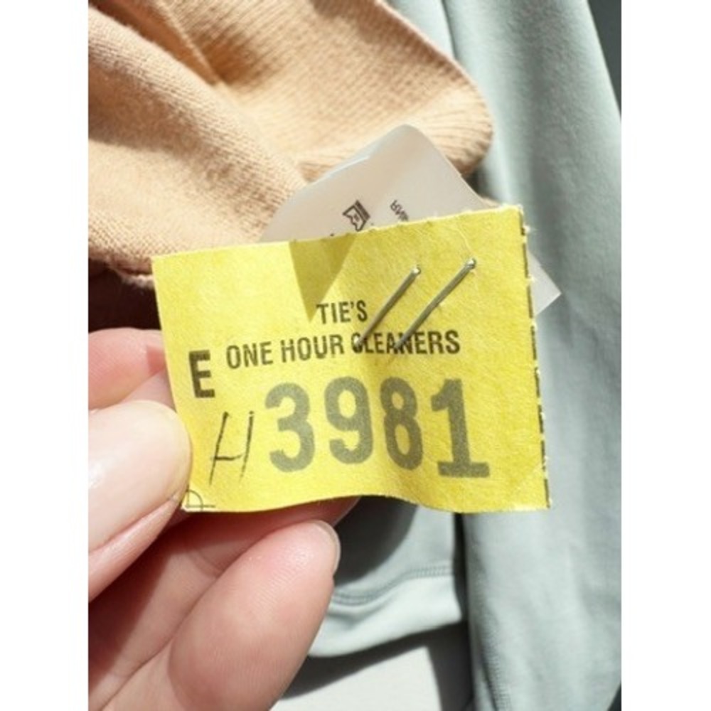 Margaret O'Leary Fitted Organic Cotton Crew Neck Sweater Tan Camel Small - Picture 5 of 5